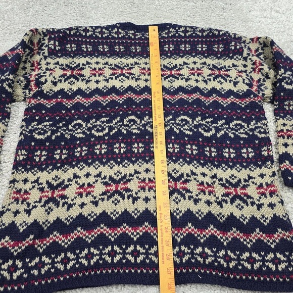 Vintage Abercrombie & Fitch Wool Sweater Mens M Nordic Fair Isle Knit Cabincore - Picture 8 of 10